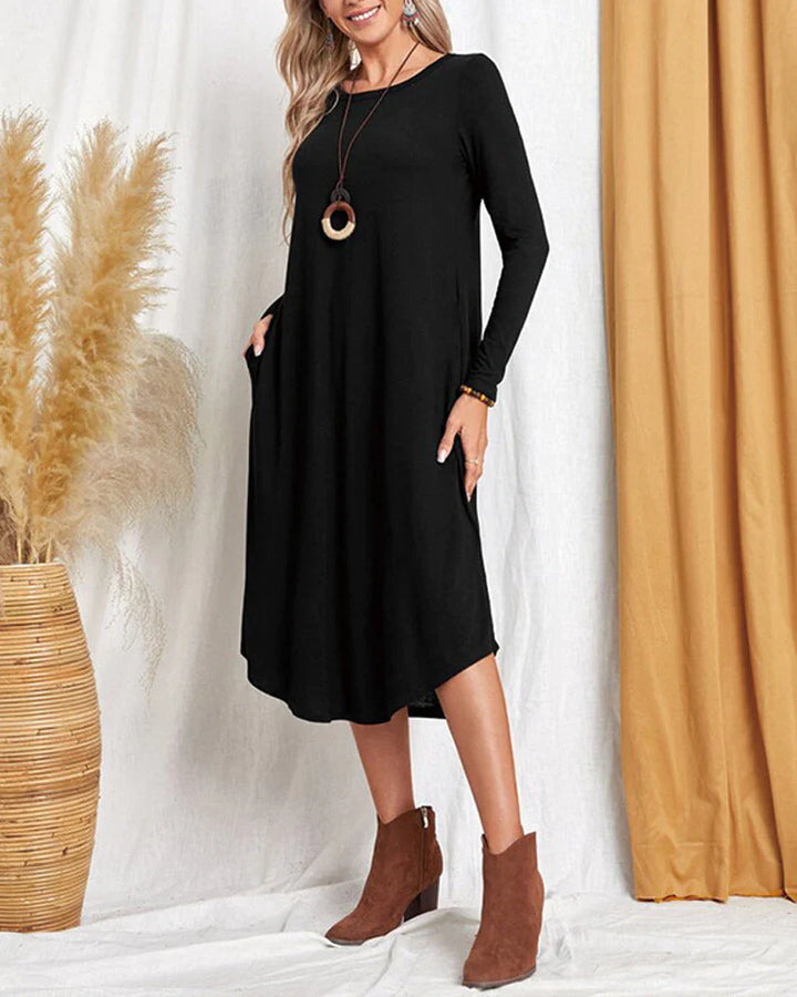 Drune - Langärmeliges lockeres Kleid
