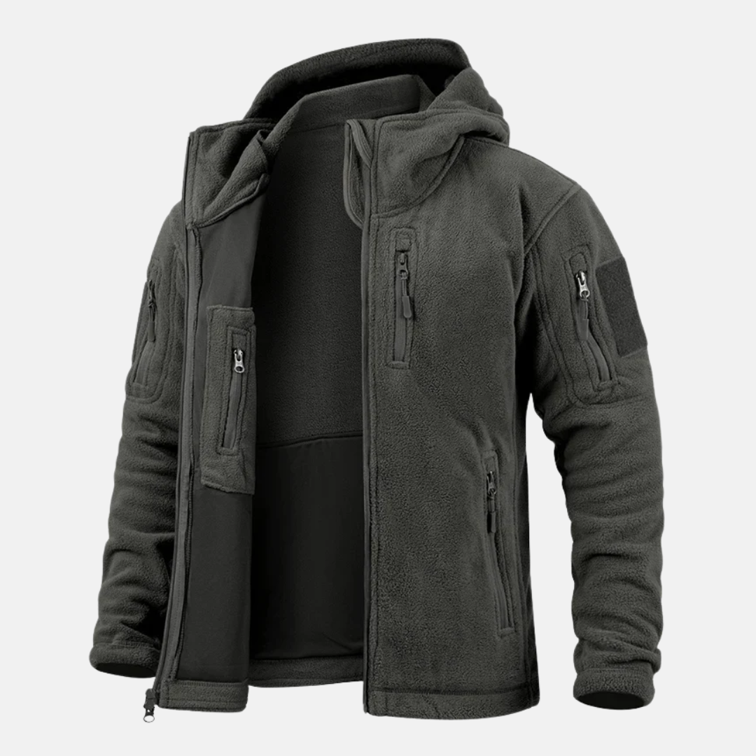 Drune | Taktische Fleecejacke - Lässige Reguläre Passform Hüftlanger Jacket