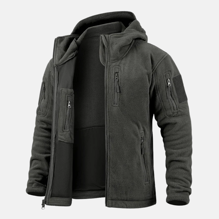 Drune | Taktische Fleecejacke - Lässige Reguläre Passform Hüftlanger Jacket
