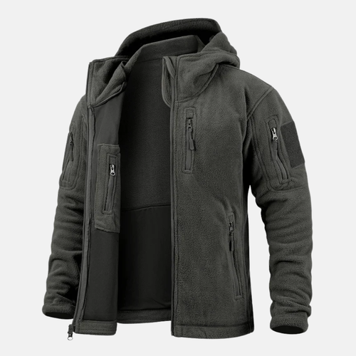 Drune | Taktische Fleecejacke - Lässige Reguläre Passform Hüftlanger Jacket