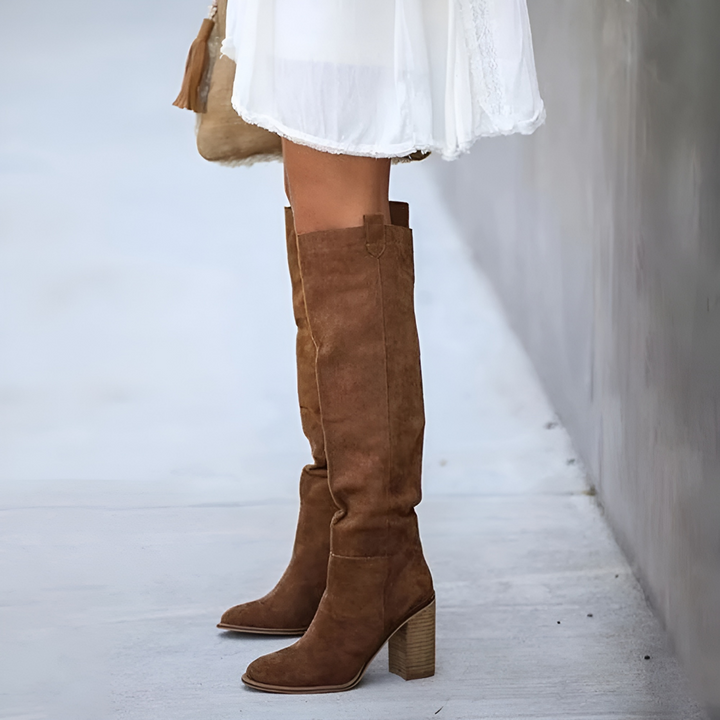 Drune | Hohe Stiefel Mit Robustem Absatz Für Damen Für Einen Zeitlosen Look