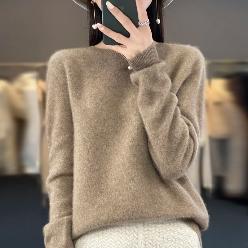 Drune | Cashmere Pullover Damen Stilvoller Rundhals, Weich & Komfortabel