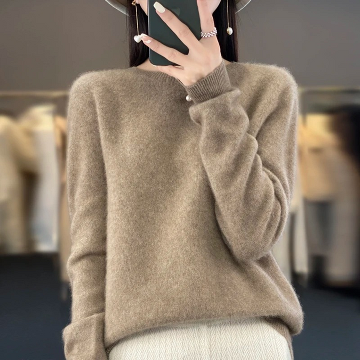 Drune | Cashmere Pullover Damen Stilvoller Rundhals, Weich & Komfortabel