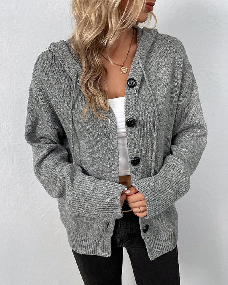 Drune | Strickjacke mit Kapuze und Schnürsenkeln