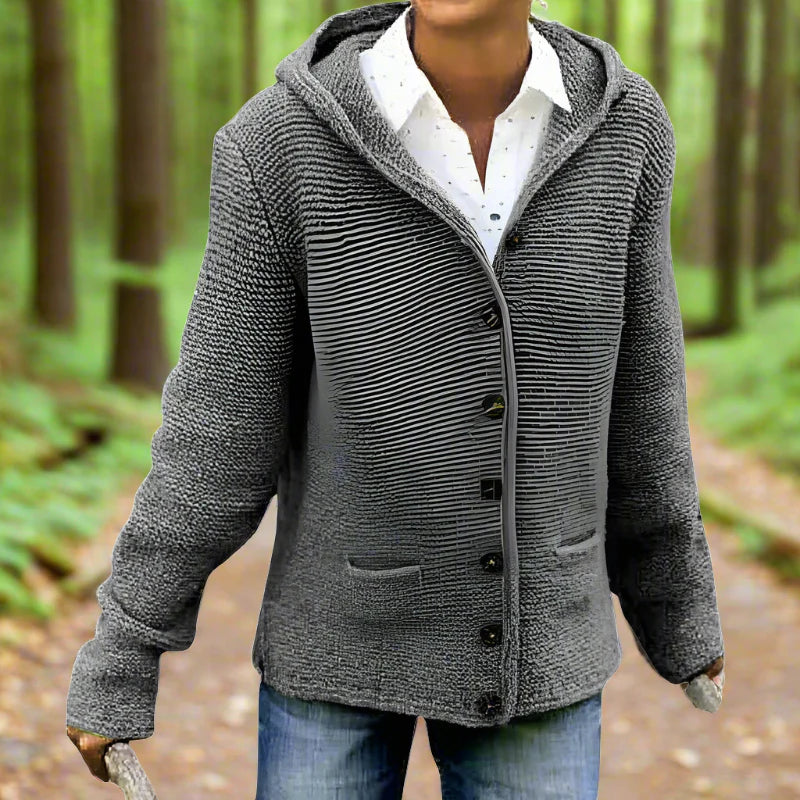 Drune | Vintage Kapuzenstrickmantel