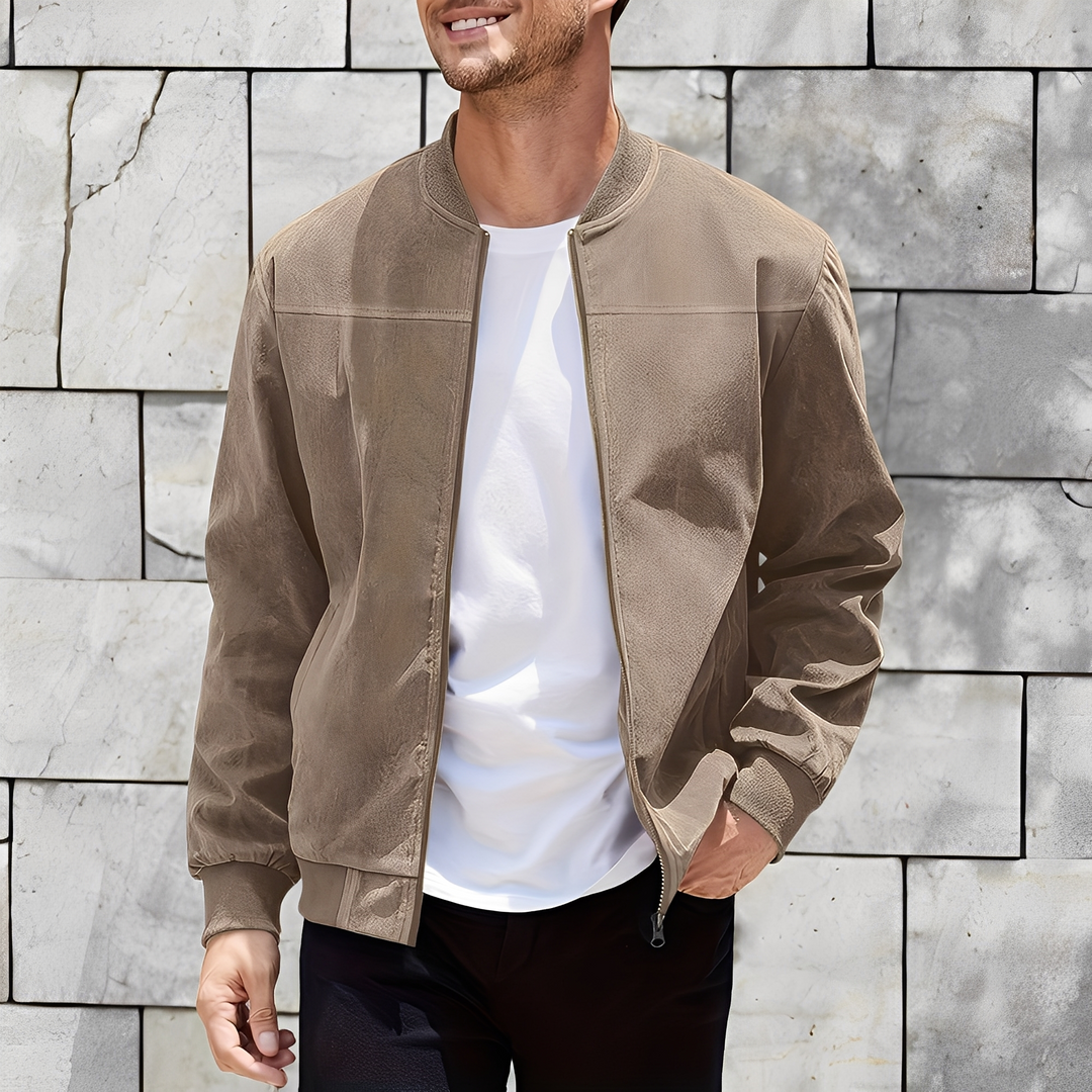 Drune | Klassische, stilvolle Wildlederjacke für Männer