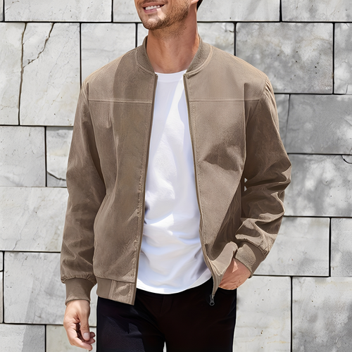 Drune | Klassische, stilvolle Wildlederjacke für Männer