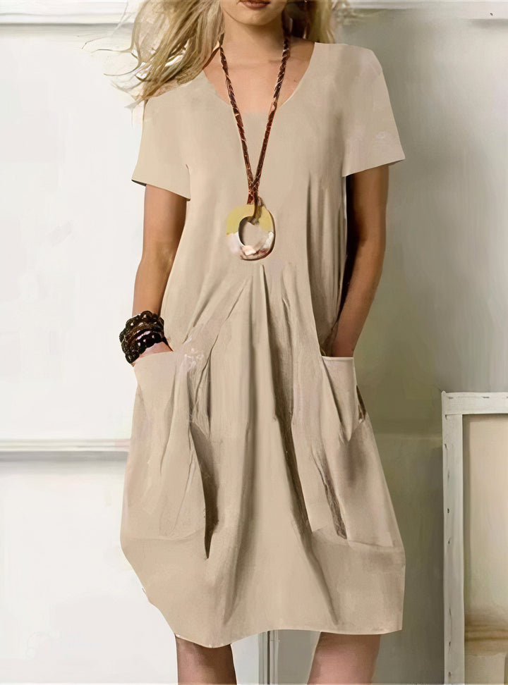 Drune | Bauchbedeckendes Midi-Kleid mit Taschen