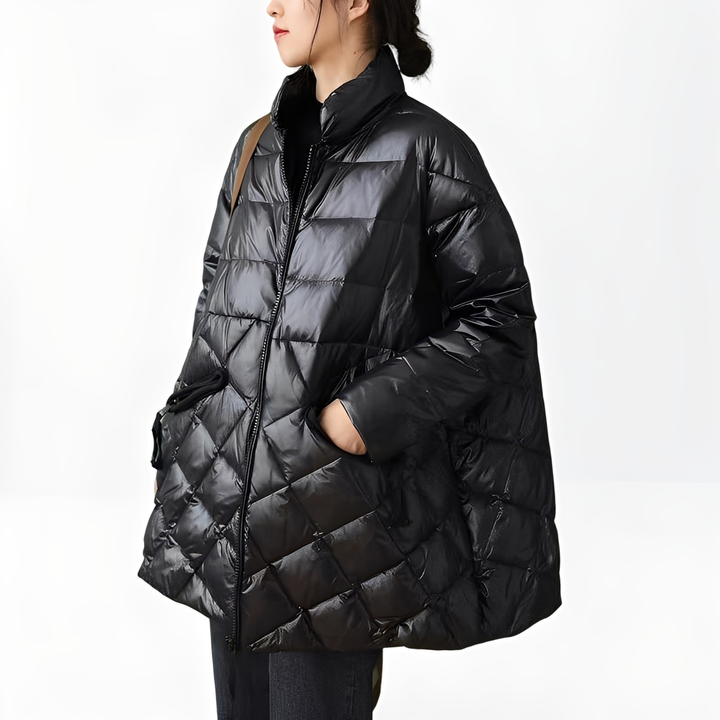 Drune | Warme Daunenjacke mit Reißverschlusstaschen für Damen