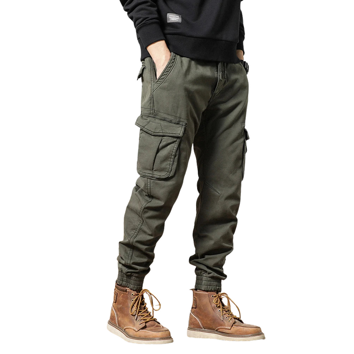 Drune | Winter Cargo-Hose für Herren mit Fleece-Futter - Slim Fit & elastischer Bund