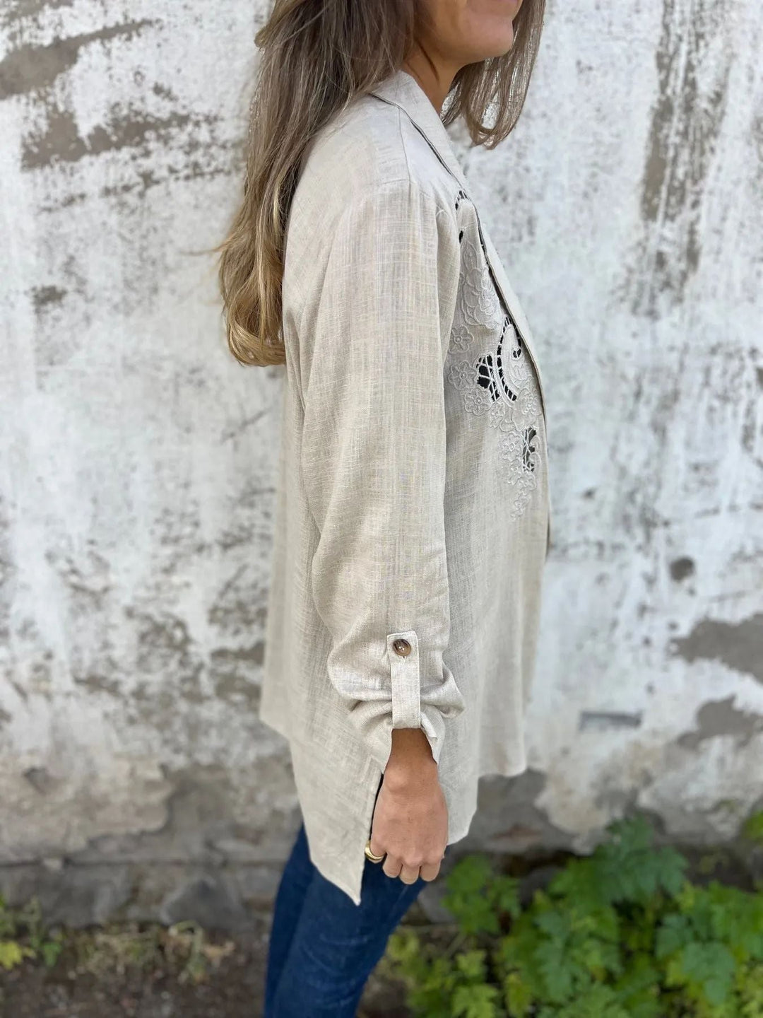 Drune | Blazer mit Stickerei und Ausschnitten Klassischer Schnitt Raffiniert und Einzigartig