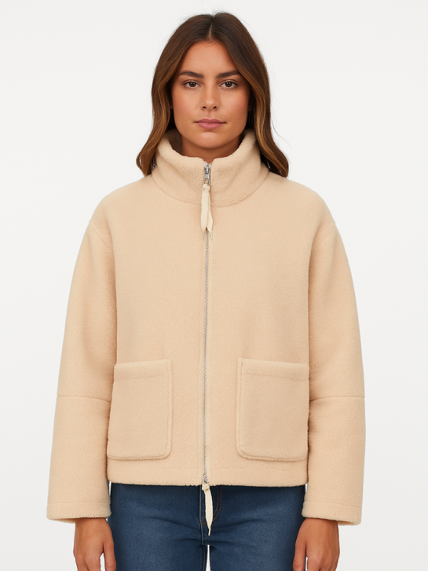 Drune | Übergroße Zip up Winterjacke mit Hohem Kragen Design
