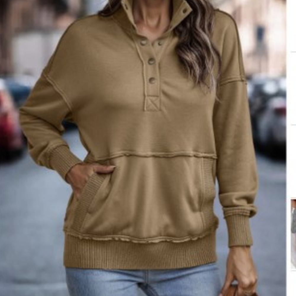 Drune | Pullover Bequem & Basic Lange Ärmel Weicher Stoff