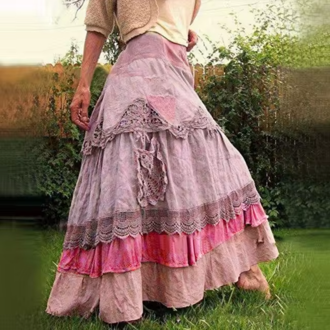 Drune | Langer Lagenrock Im Boho-Stil