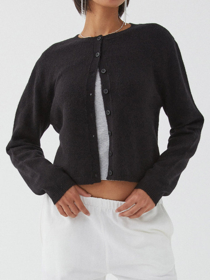 Drune | Bunter Unifarbener Damen-Cardigan