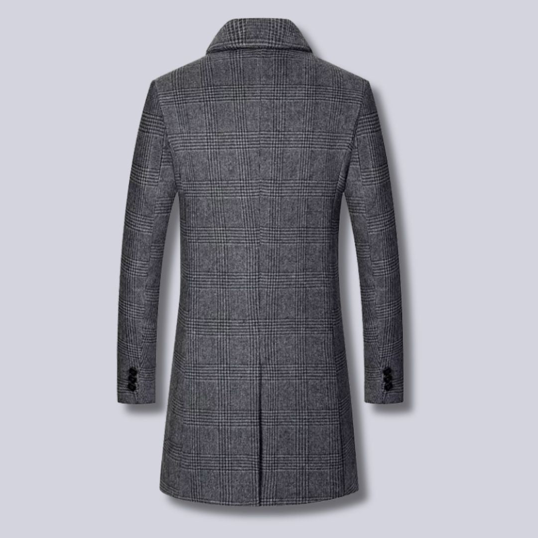 Drune | Karierter Woll-Trenchcoat