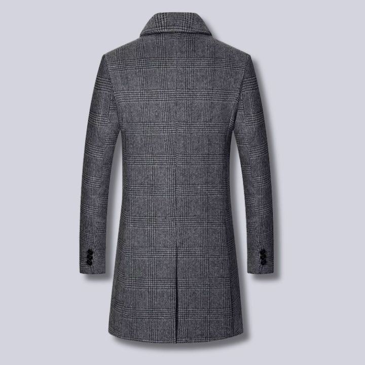 Drune | Karierter Woll-Trenchcoat