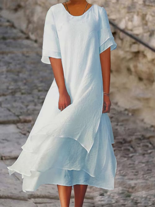 Drune | Sommerkleid mit Rundem Ausschnitt für Damen