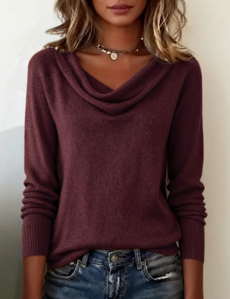 Drune | Langärmeliger Pullover mit Plüschkragen