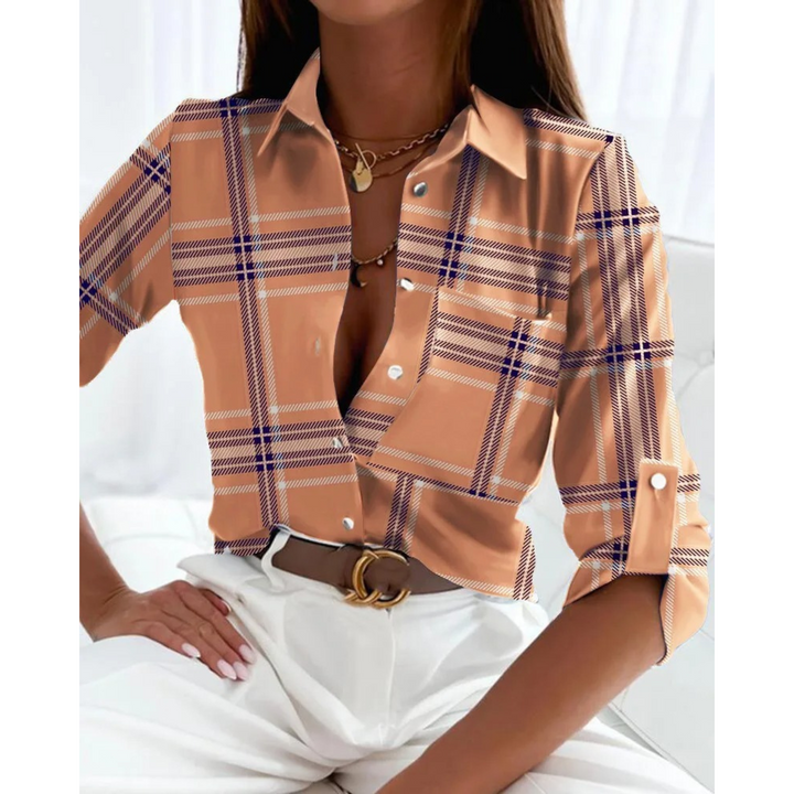 Drune | Elegante Damenbluse Im Business Stil mit Futter