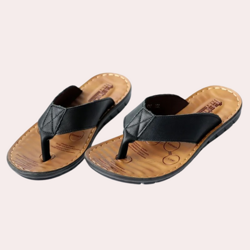 Herren Bequeme Leder Slipper Sommer Stil