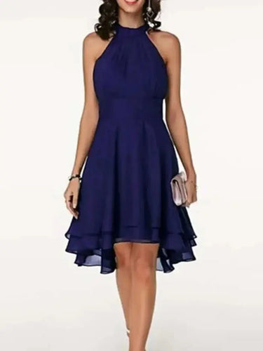 Drune | Elegante Ärmelloses Chiffon Kleid