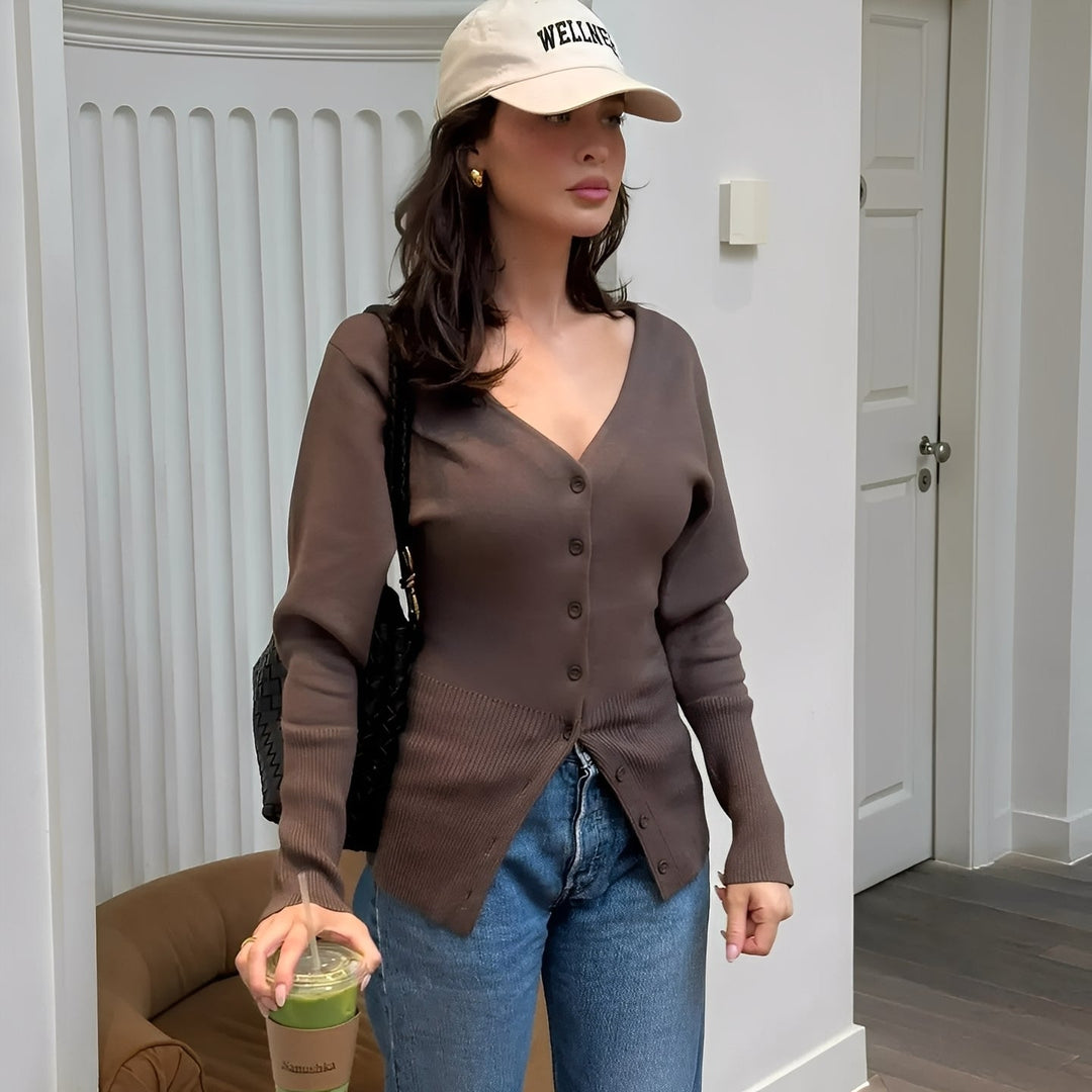 Drune | Stylischer, taillierter Cardigan-Mantel für Damen