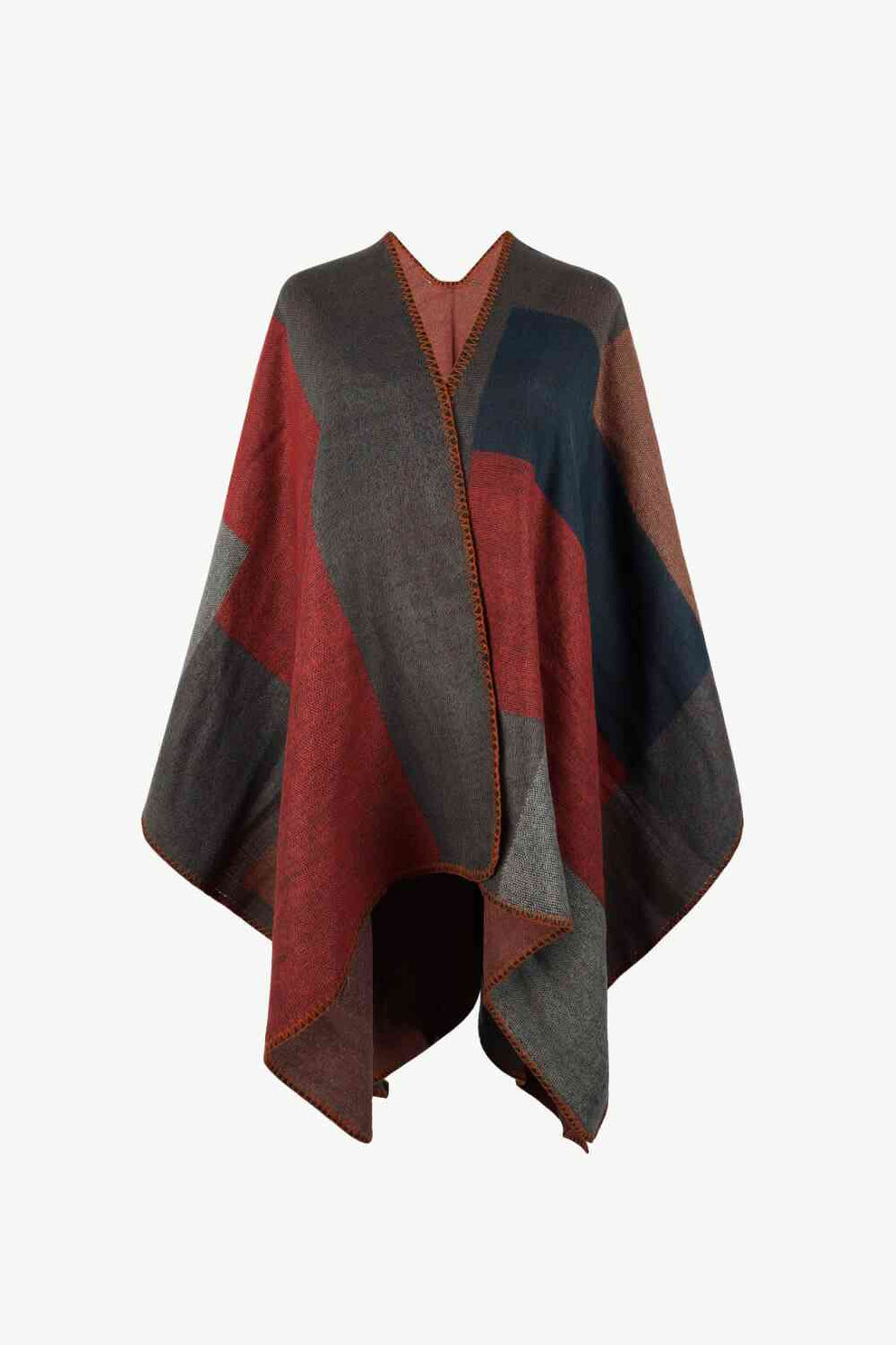 Drune | Poncho Mit Offenem Design Und Satten Farbtönen