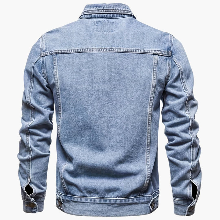 Drune | Slim-Fit Freizeit-Denimjacke für Männer