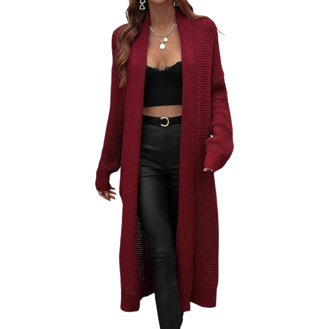 Drune | Langer Offener Strickjacke Für Damen