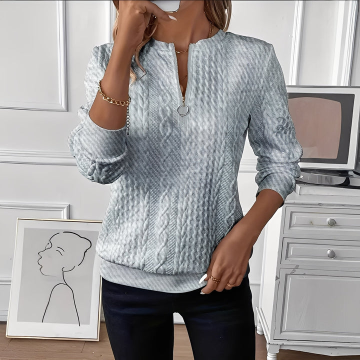 Drune | Damen-Stricktop mit Reißverschluss im aktuellen Design