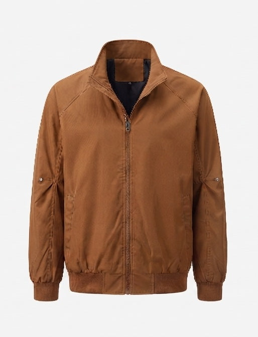 Leichter urbaner Blouson für Herren mit Stehkragen, elastischem Saum und Ärmeltasche