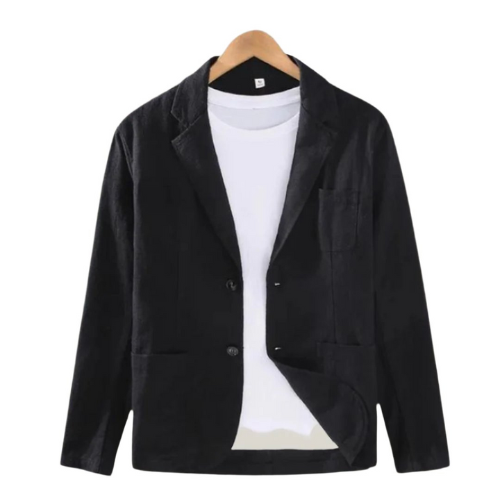 Drune | Herren Eleganter Italienischer Leinenblazer Charmante Jacke Für Männer
