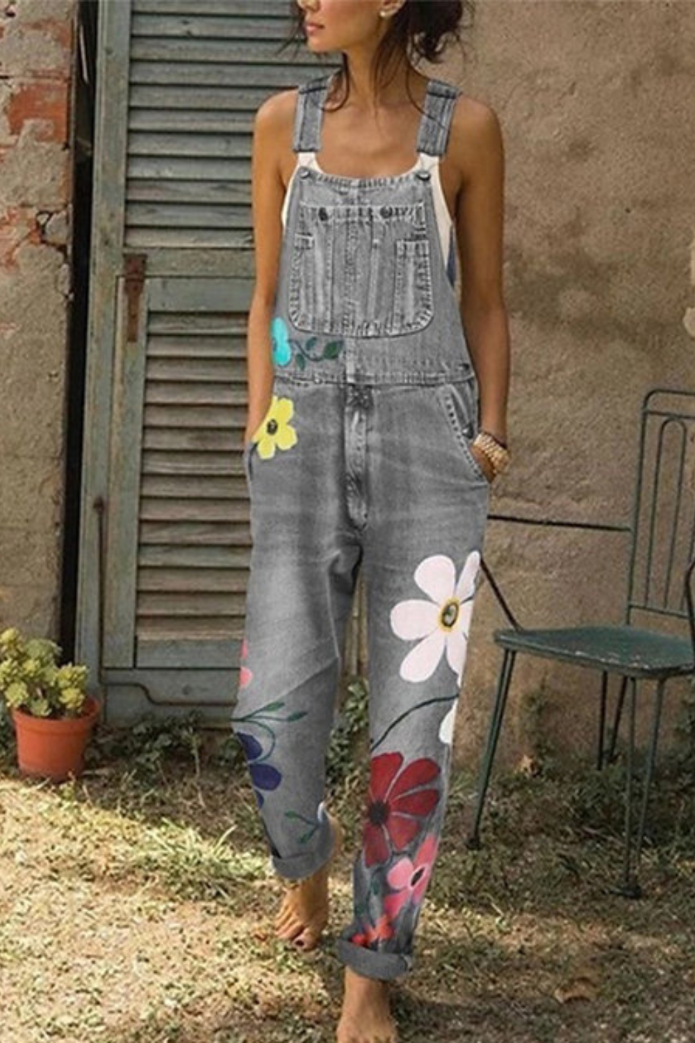 Drune | Ärmelloser Denim-Overall