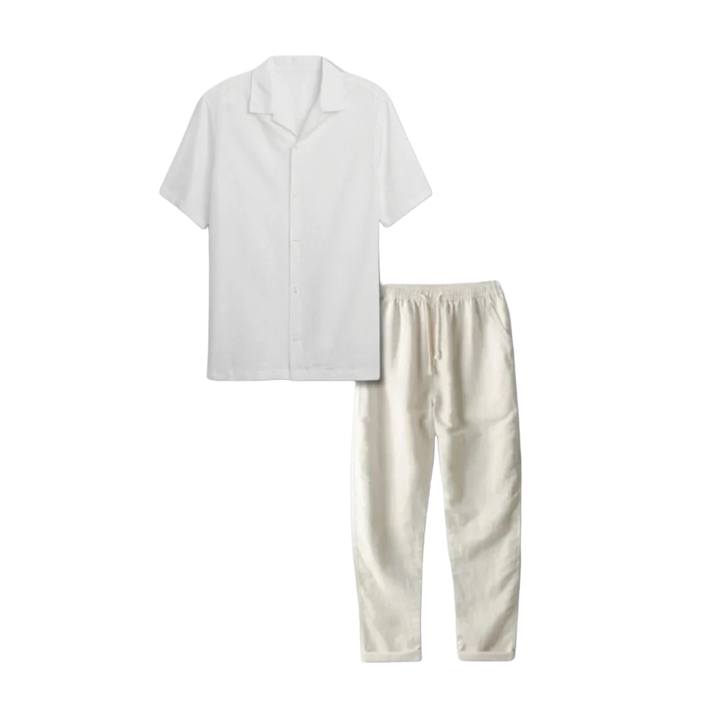 Drune Linen Outfit Set - Lässige - Florenz bei Nacht