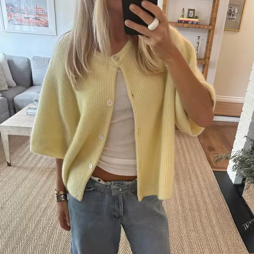 Drune | Kurzes Strick Strickjacke Mit Knöpfen Für Damen