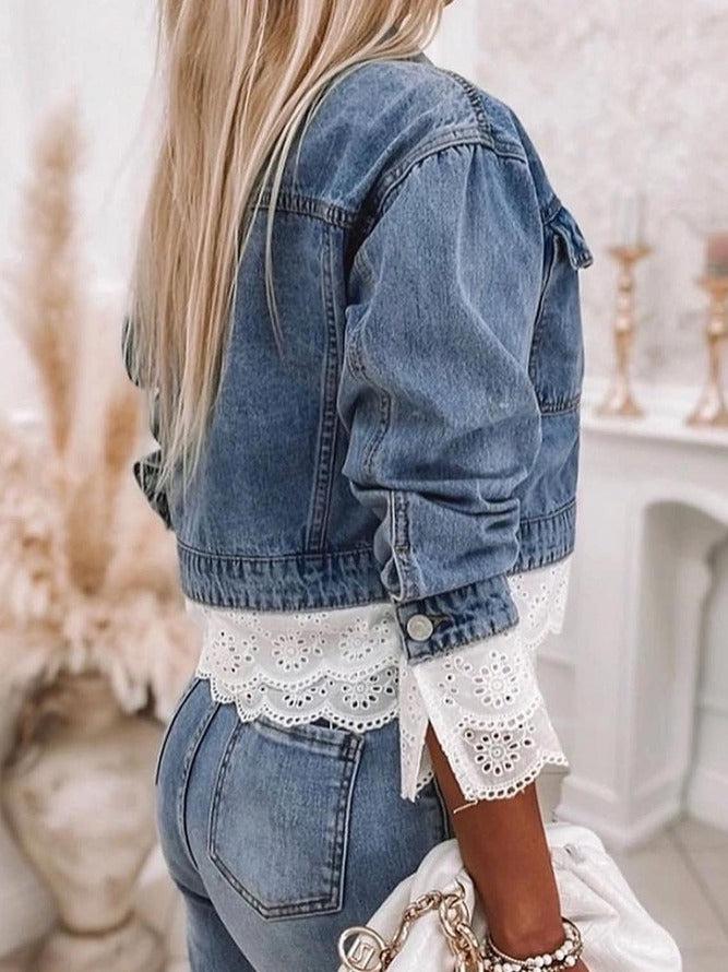 Drune | Blau Patchwork Denim Outerwear