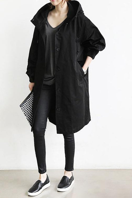 Drune | Damen Langjacke mit Kapuze