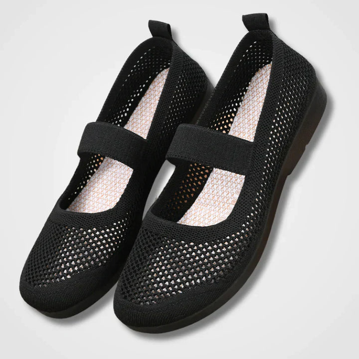 Drune | Orthopädische Luftige Gestrickte Riemenflachschuhe
