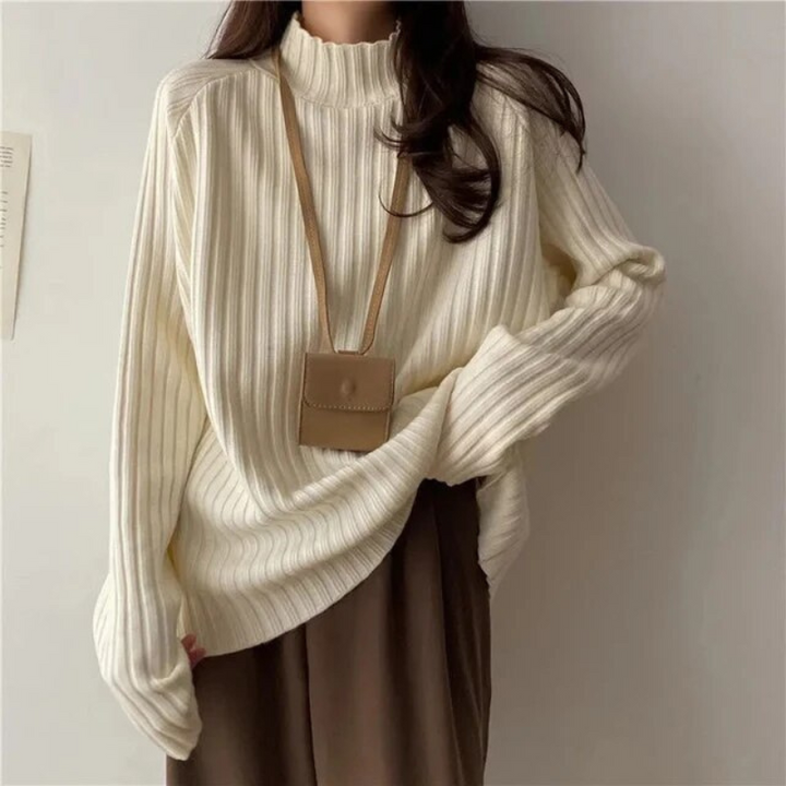 Drune | Pullover mit hohem Kragen für Frauen Lang