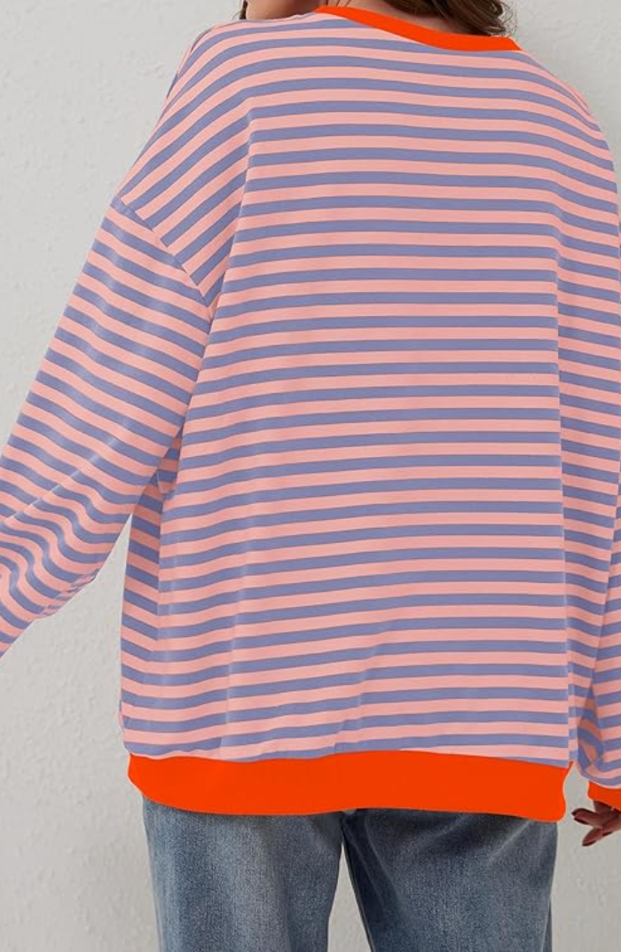 Drune | Oversized Gestreiftes Damen Sweatshirt