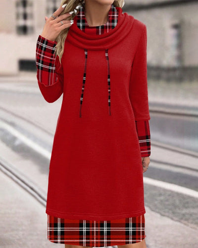 Drune | Klassischer Look Karierte Langarmkleid