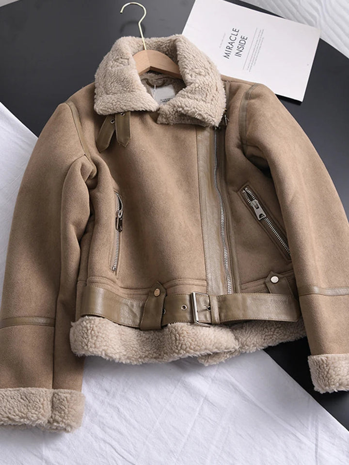 Drune | Damen Winterjacke aus Wildleder