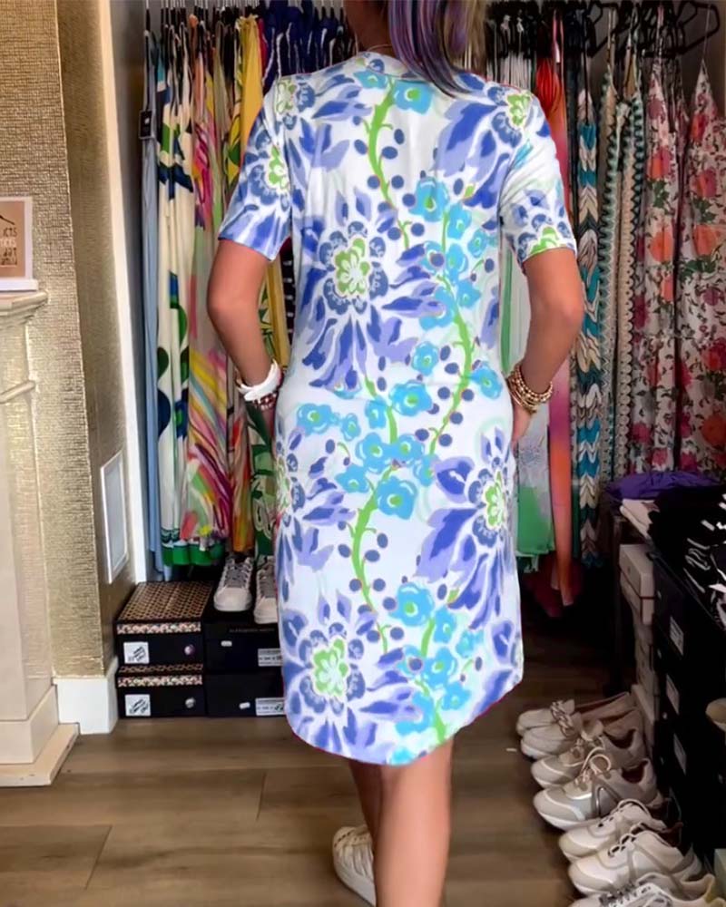 Drune | Frauen Blumenmuster Kleid