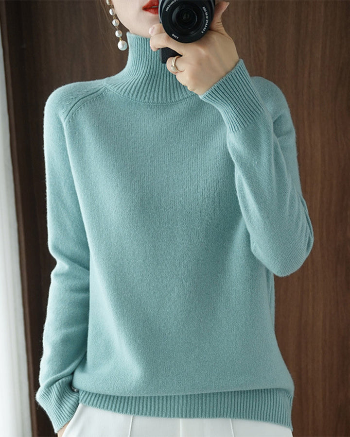 Drune | Einfarbiger Pullover mit Hohem Kragen und Langen Ärmeln