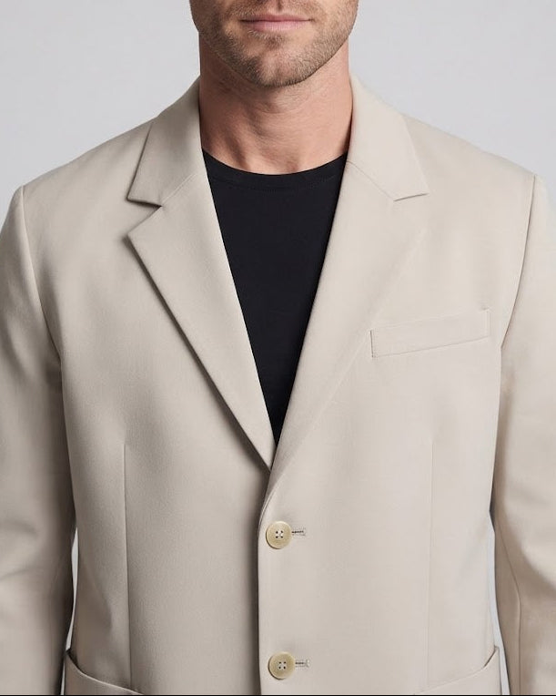 Herren Oversize‑Sakko mit aufgesetzten Taschen und Zweiknopf‑Front Drune