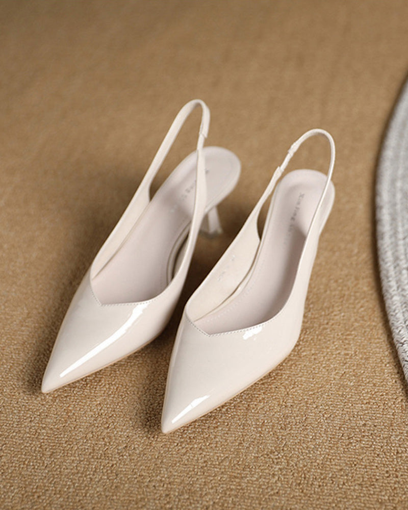 Drune | Einfarbige, Temperamentvolle High Heels mit Spitzer Zehenpartie