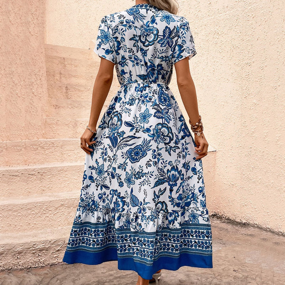 Drune | Retro-Kleid mit ethnischem Print