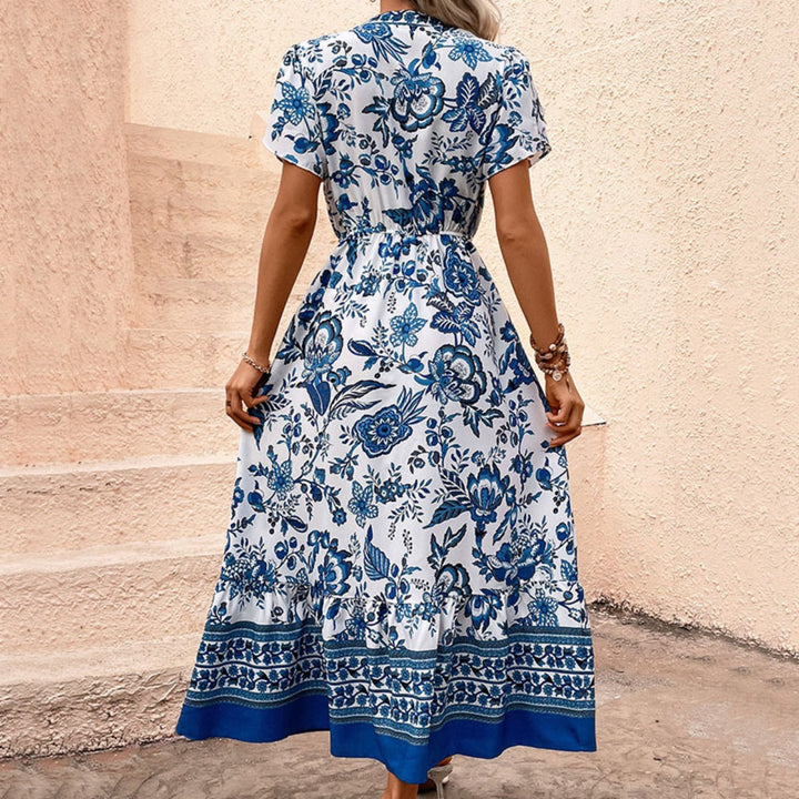 Drune | Retro-Kleid mit ethnischem Print