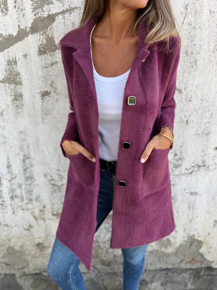 Drune | Lange Jacke mit Knöpfen